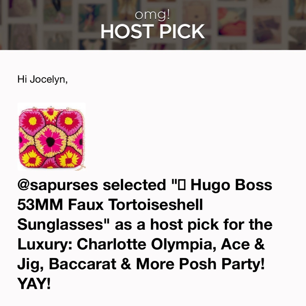 ❌RESERVED ❌HP * Hugo Boss 53MM Faux Tortoiseshell Sunglasses, Designer - Picture 2 of 5